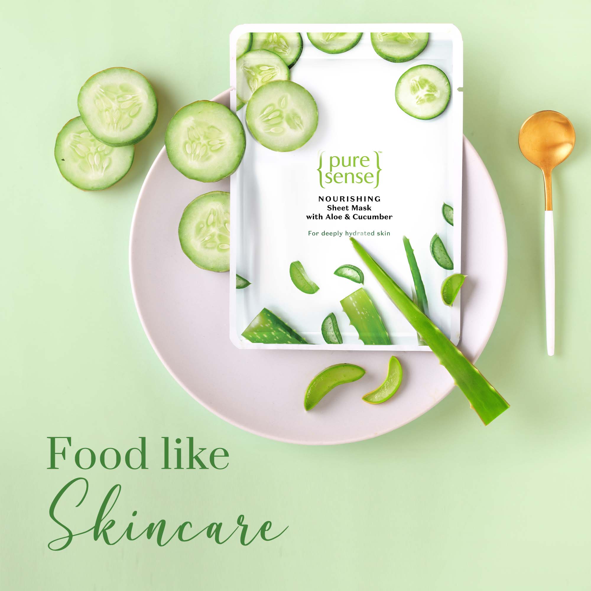 Puresense Nourishing Sheet Mask with Aloe Vera & Cucumber - 15 ml