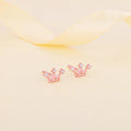 Rose Gold Tiara Stud Earrings