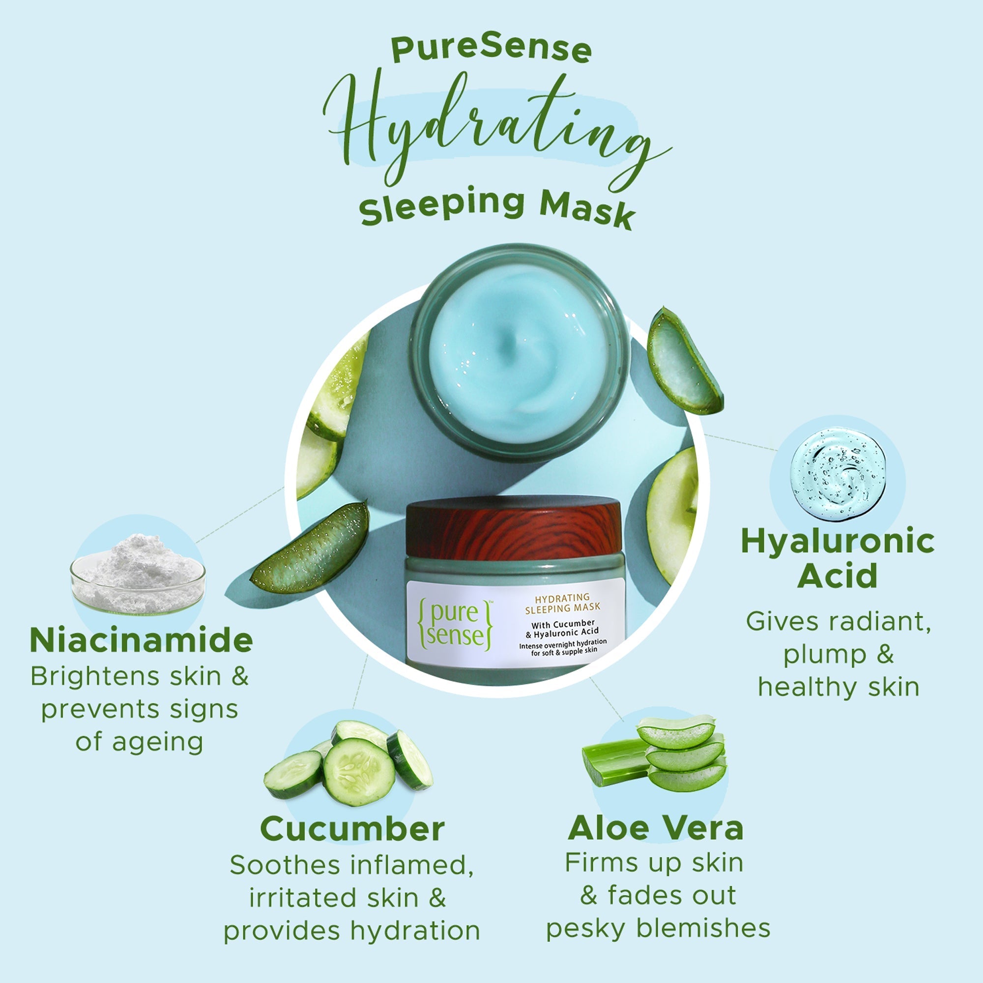 Puresense Hydrating Sleeping Mask - 50 gms
