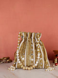 Designer Artificial Mirror Potli Bag