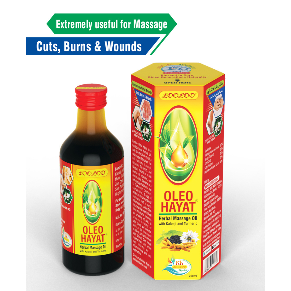 LooLoo Oleo Hayat Herbal Massage Oil - 200 ml