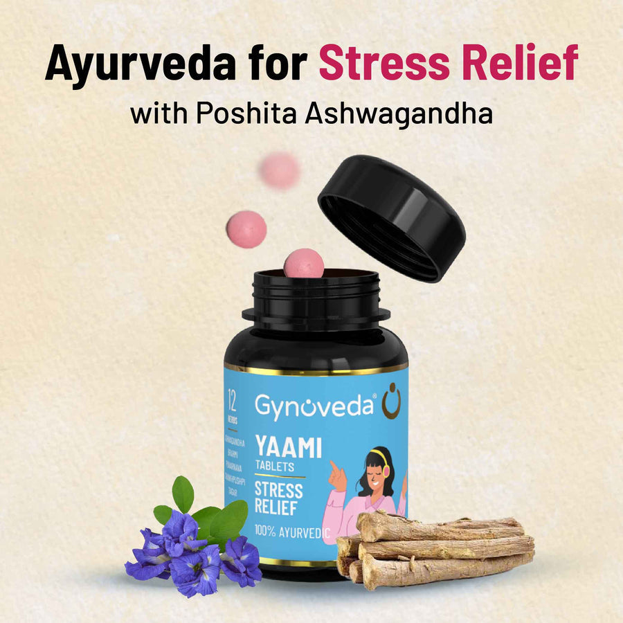 Gynoveda Yaami Ashwagandha Ayurvedic Tablets - 60 Tabs