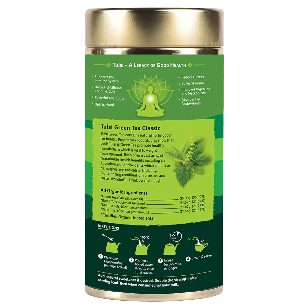 Organic India Classic Tulsi Green Tea, 100 gm