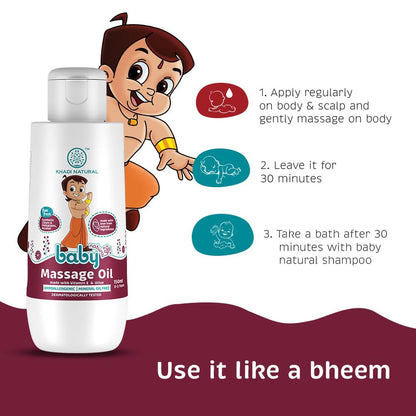 Khadi Natural Baby Massage Oil with Vitamin E & Olive -150 ml