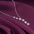 Silver Starry Drop Necklace