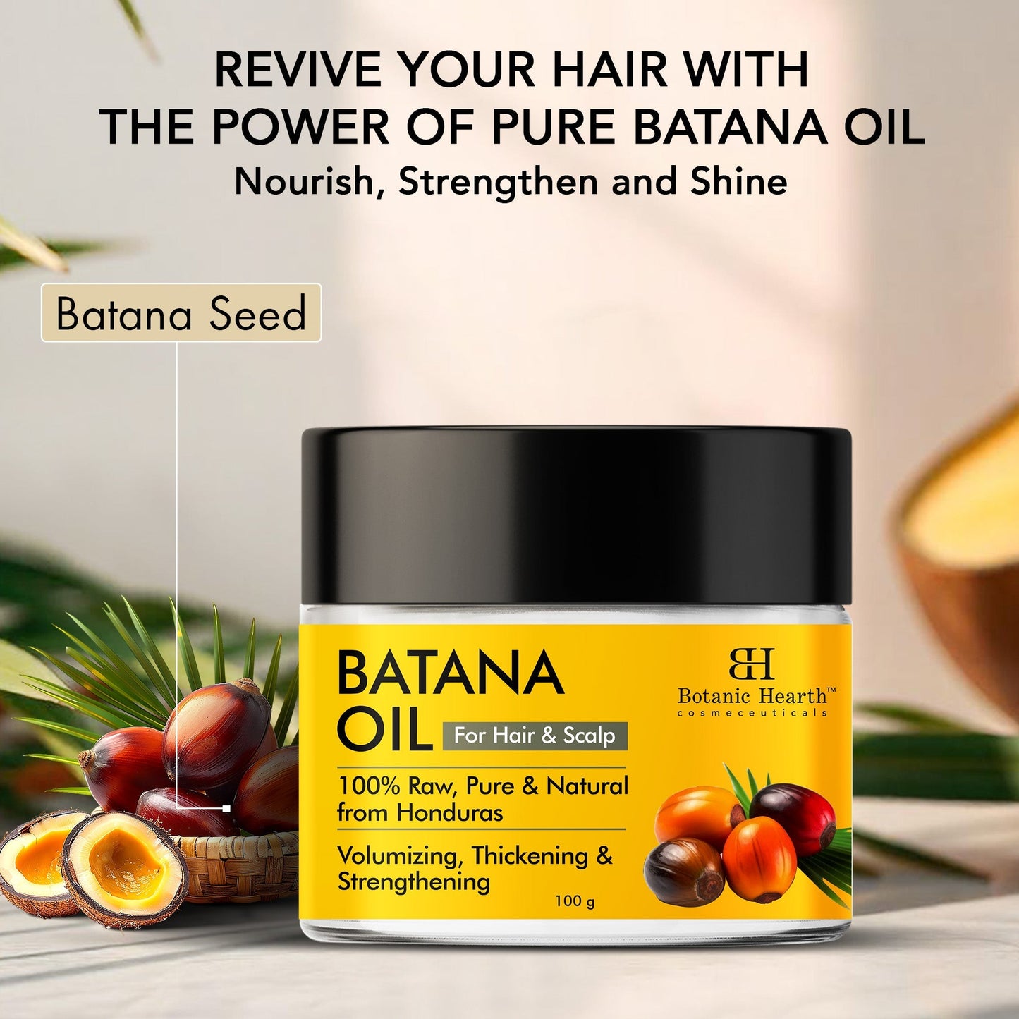 Botanic Hearth Batana Oil - Butter for Hair & Skin nourishment