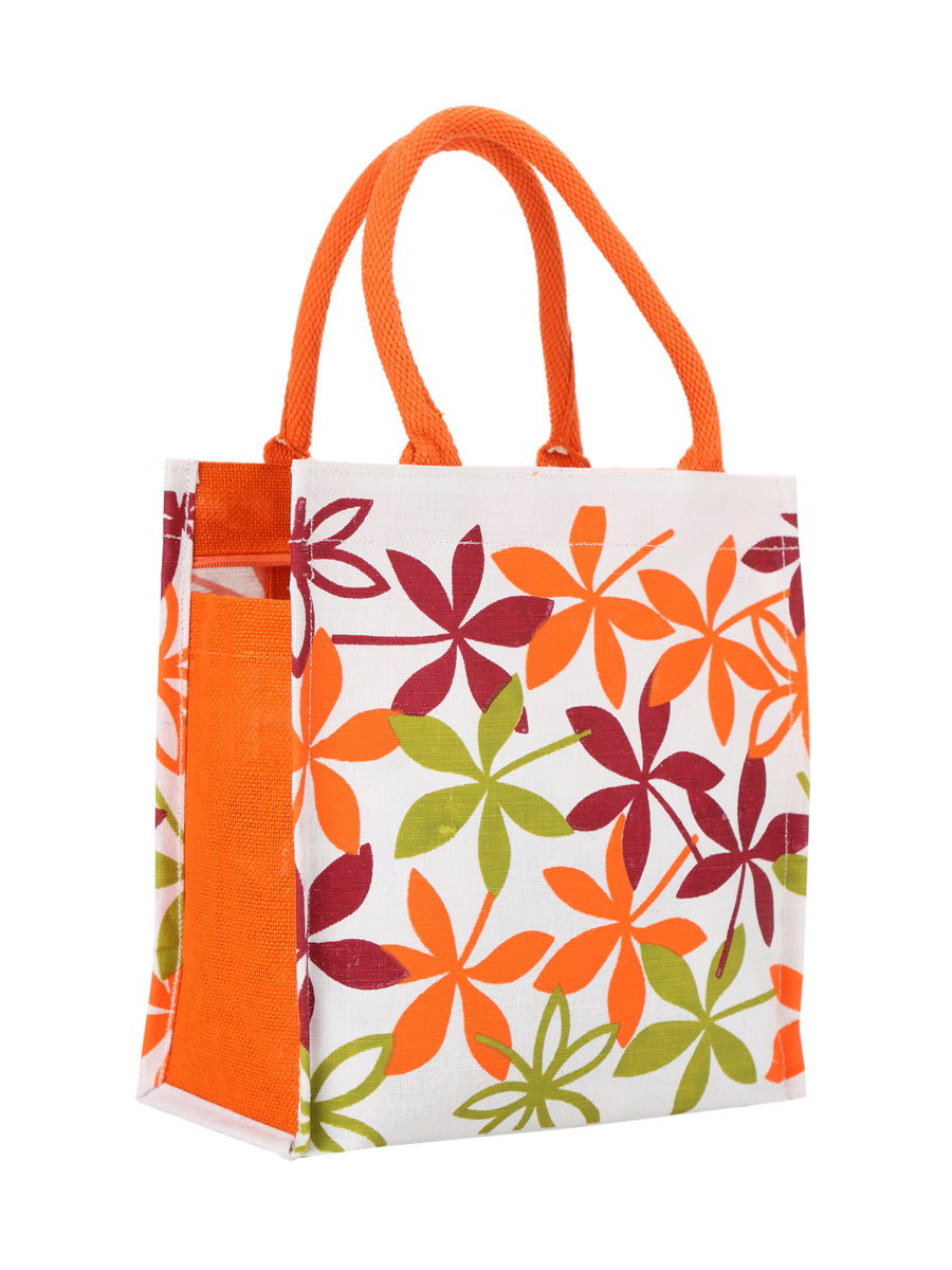 Jute Cottage Juco Printed Zipper Lunch Bag