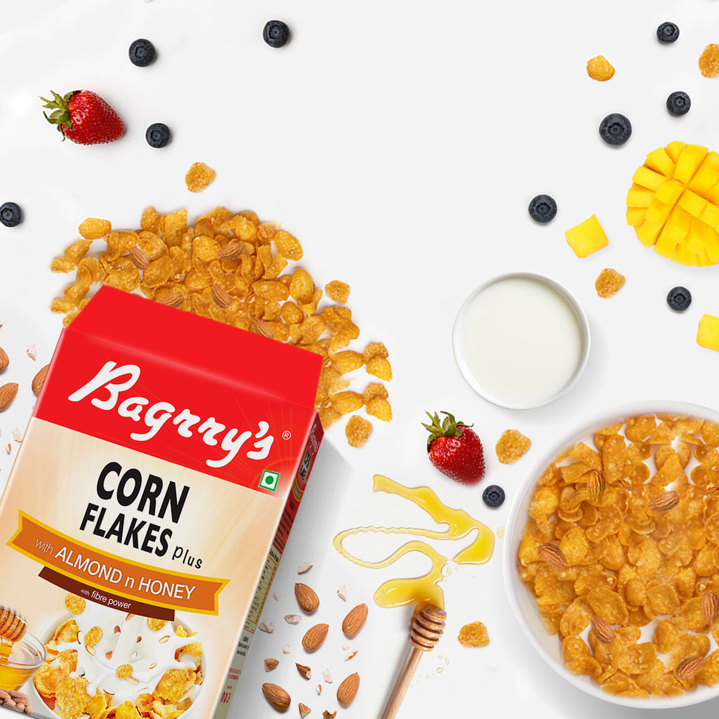 Bagrry's Corn Flakes Plus - Almond and Honey