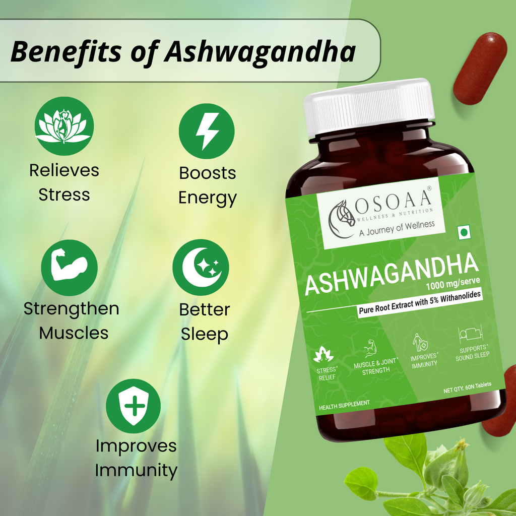 Osoaa Ayurvedic Ashwagandha 1000 mg - 60 Caps