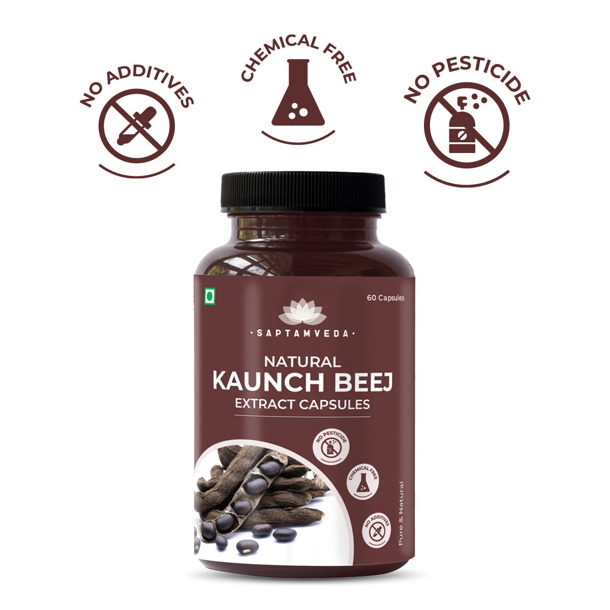 Saptamveda Natural Kaunch Beej - 60 tabs