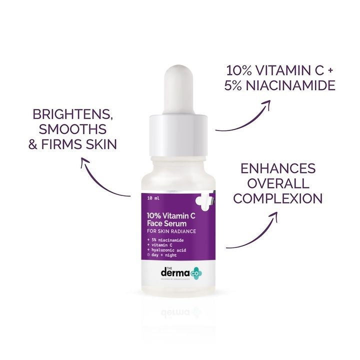 10% Vitamin C Face Serum with 5% Niacinamide & Hyaluronic Acid - 10ml