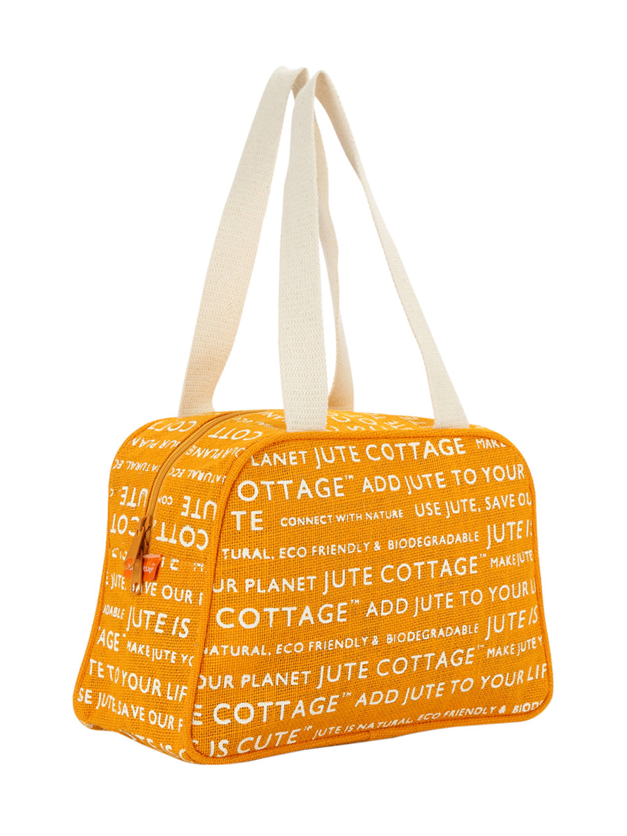 Jute Cottage Tape Handle Lunch Zipper (Jute Cottage Printed)