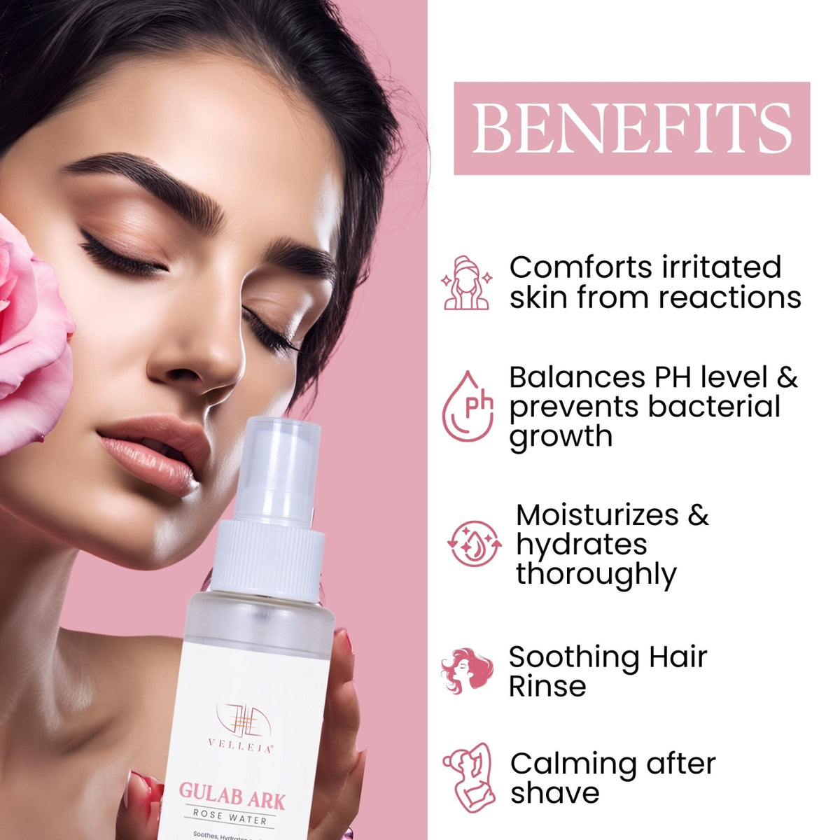 Velleja Gulab Ark - Rose Water