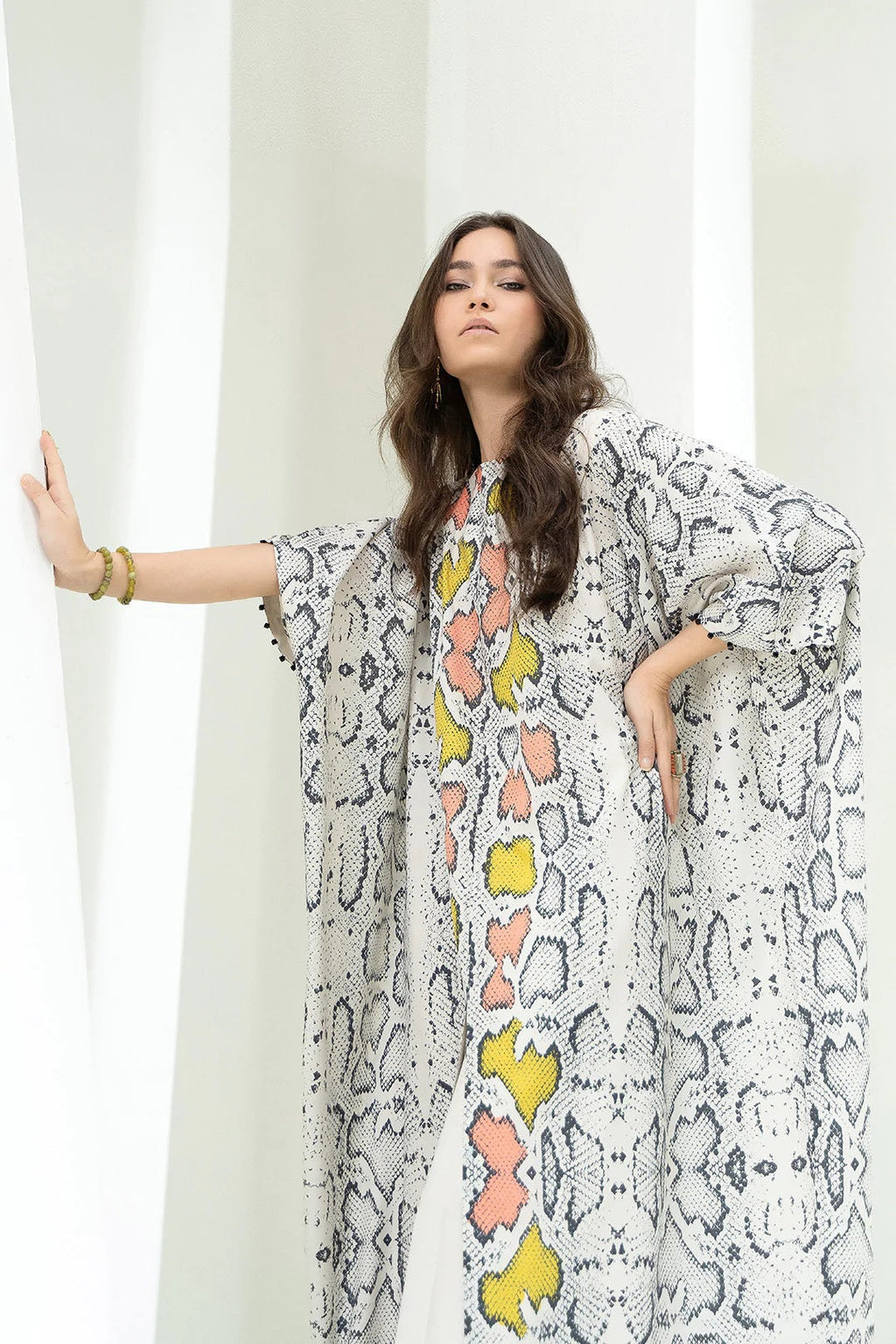 Soft Satin Silk Women's Long Kaftan