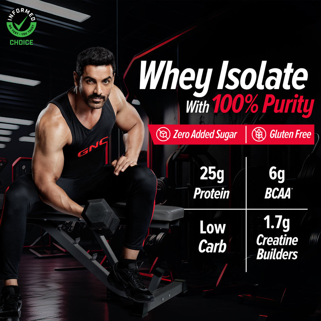 GNC AMP Pure Isolate (Low/Zero Carb)  Advanced Muscle Building To Amplify Muscle Performance