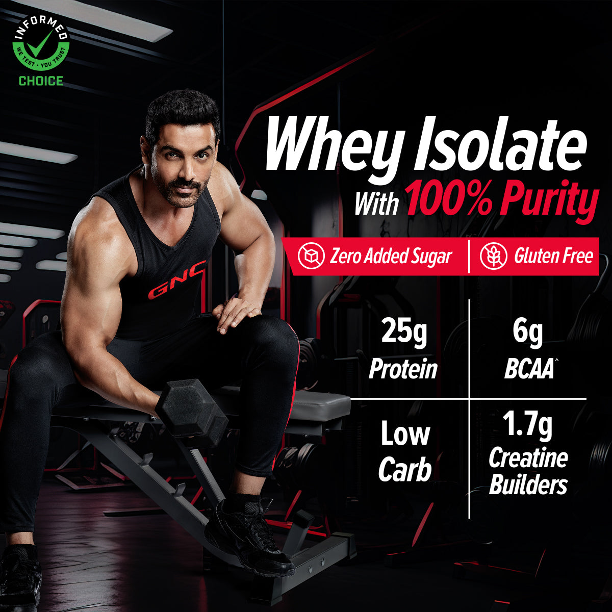 GNC AMP Pure Isolate (Low/Zero Carb)  Advanced Muscle Building To Amplify Muscle Performance
