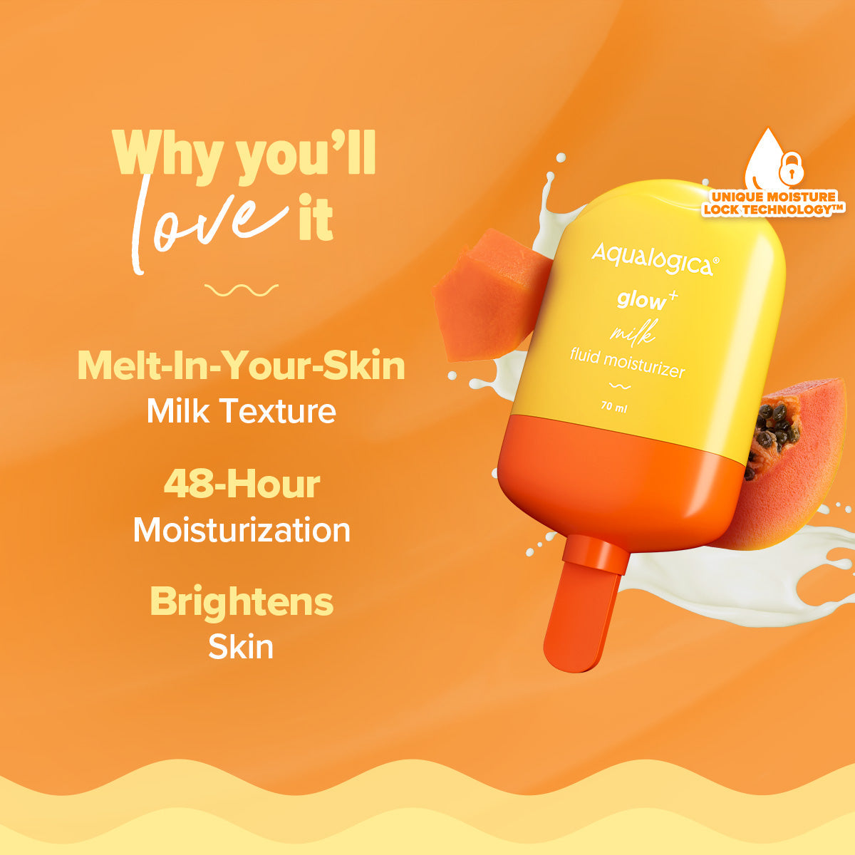 Aqualogica Glow+ Milk Fluid Moisturizer - 70 ml