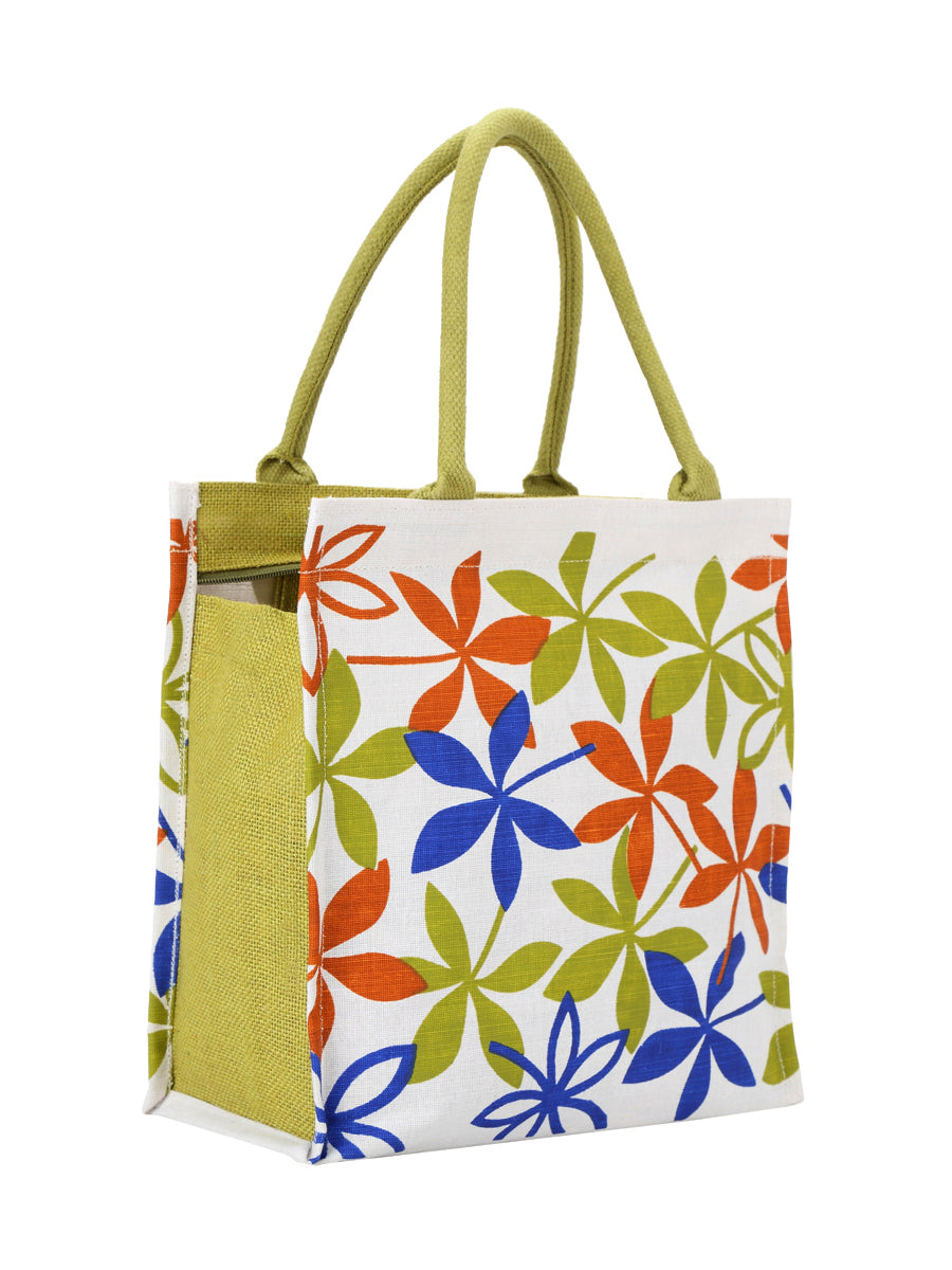 Jute Cottage Juco Printed Zipper Lunch Bag