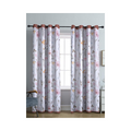 Cortina Double Sided Printed Reversible Door Blackout Curtains 220 Gsm | Door-7 Feet | White | Wine