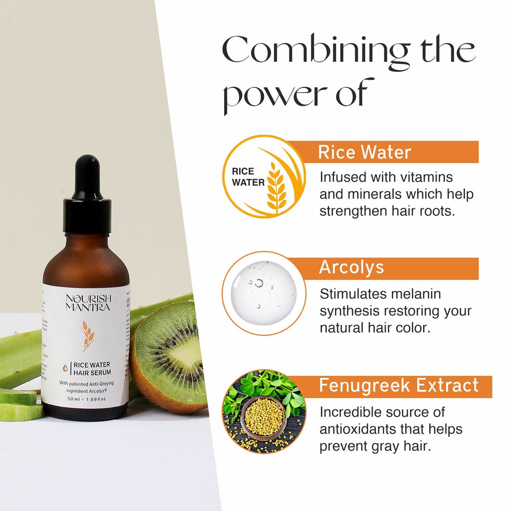 Nourish Mantra Anti-Greying Rice Water Hair Serum - 50 ml