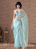 Tikhi Imli Embellished Solid Saree