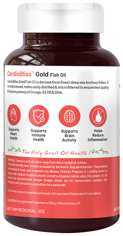 Bliss Welness Heart Health Arctic Fish Oil High Potency Omega-3 Softgel Capsule