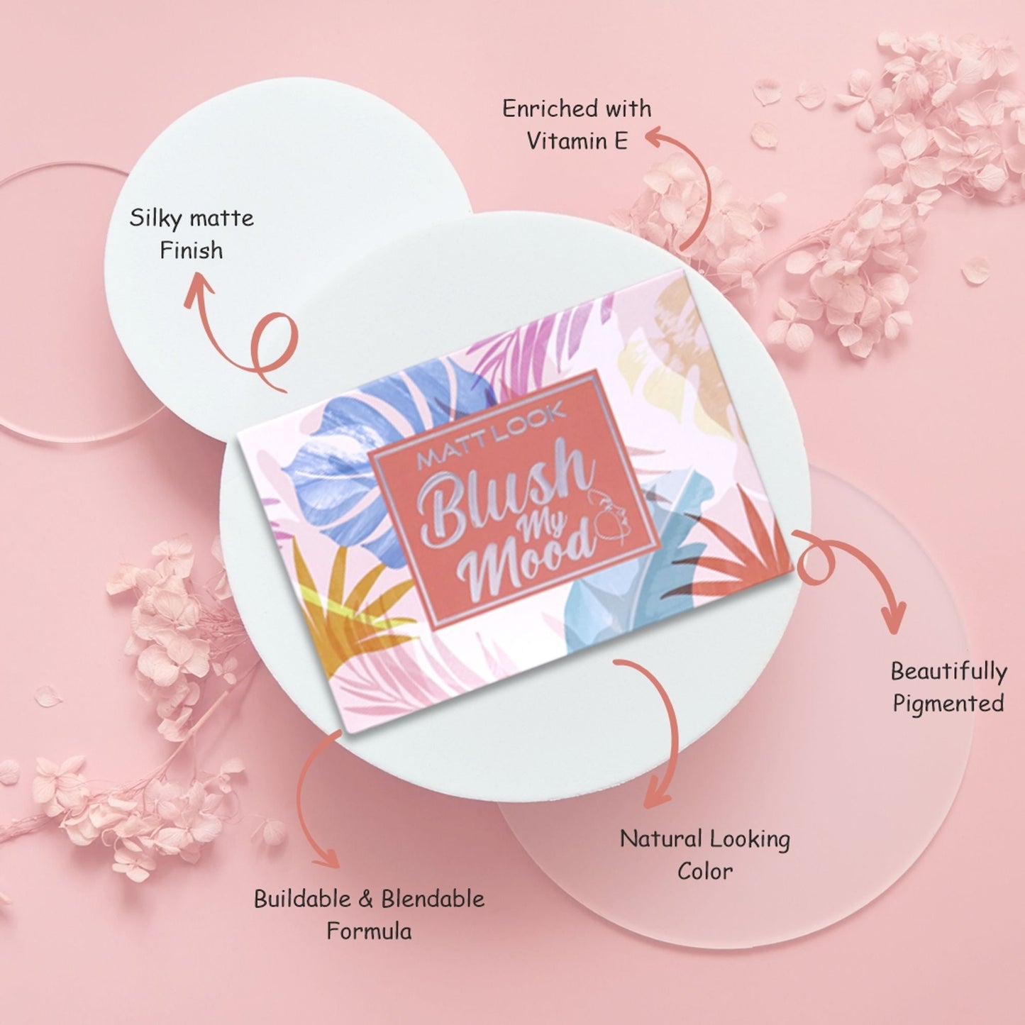 Matt Look Blush My Mood Highly Pigmented Blusher Palette - 01 Made In Heaven