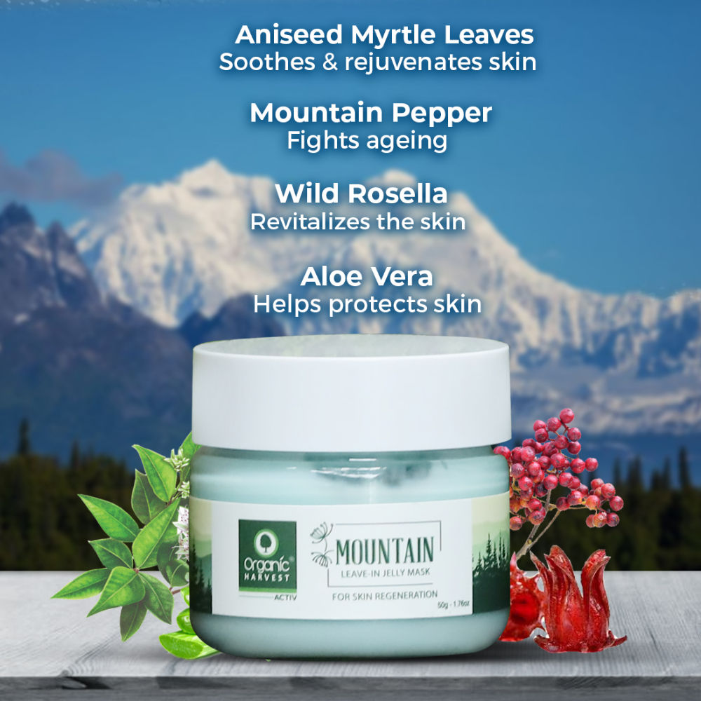 Organic Harvest Mountain Leave-In Jelly Mask - 50 gms