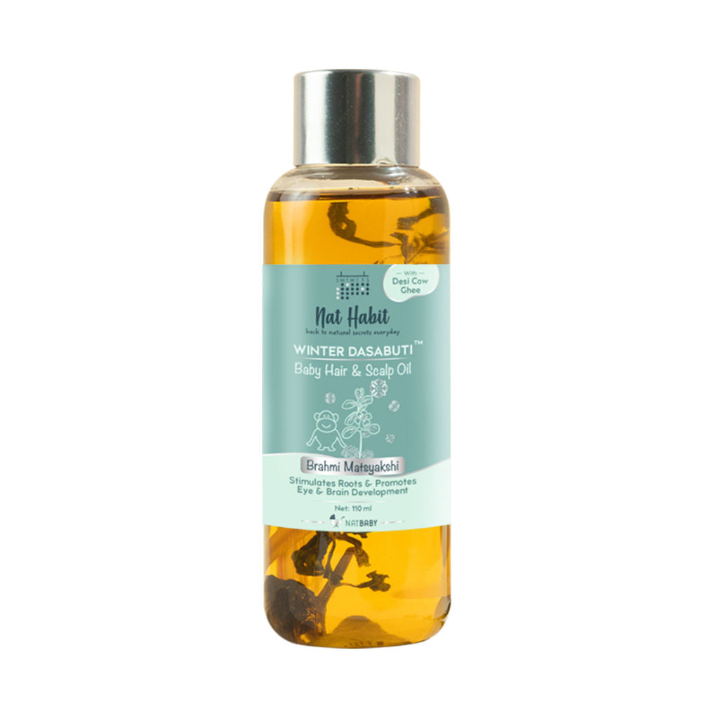 Nat Habit Winter Baby Scalp & Hair Oil Brahmi Matsyakshi DASABUTI - 110 ml