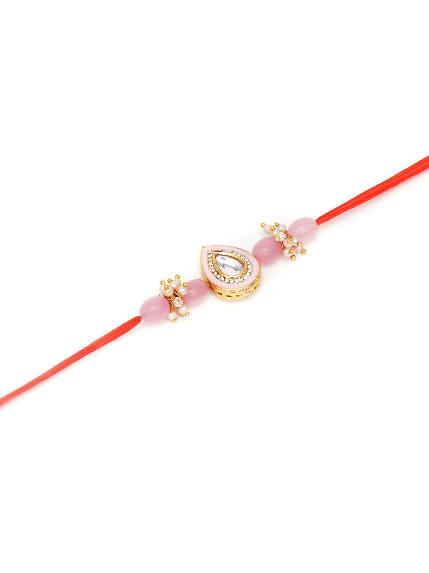 Designer kundan Rakhi - Ruby Raang