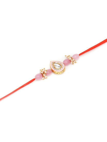 Designer kundan Rakhi - Ruby Raang