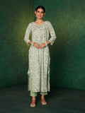Likha Cream Printed with Gota Work Naira Cut Co-ord Set LIKSKD160 (Set of 2) - S