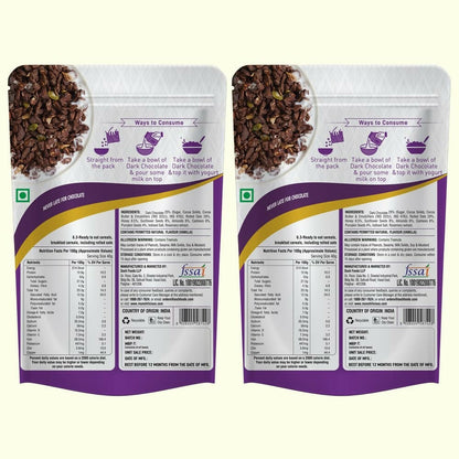 Munchilicious Granola - Dark Chocolate, Healthy & Nutritious Breakfast Cereal with Whole Nuts