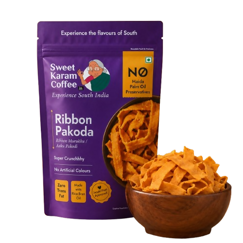Sweet Karam Coffee Ribbon Pakoda (Ribbon Murukku)