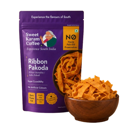 Sweet Karam Coffee Ribbon Pakoda (Ribbon Murukku)
