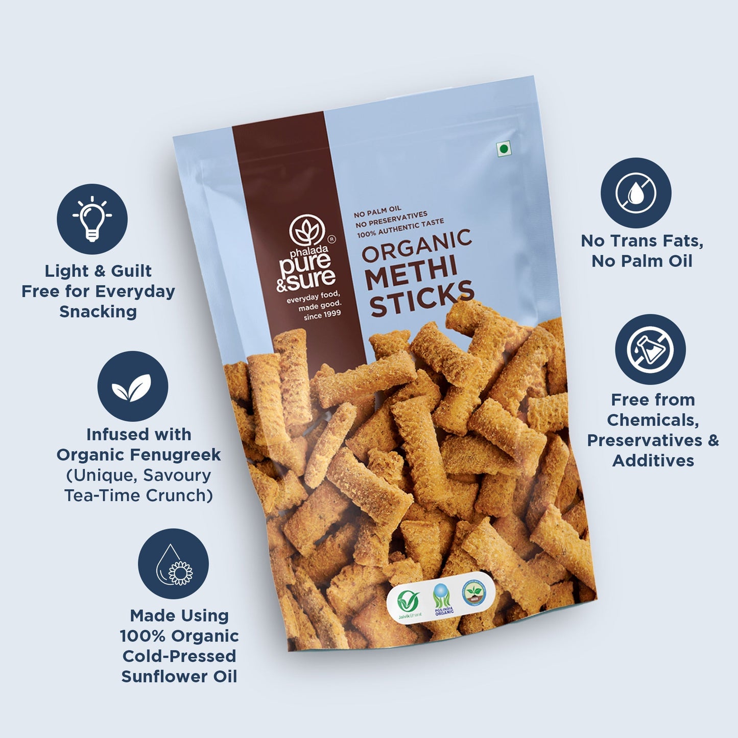 Pure & Sure Organic Methi Sticks