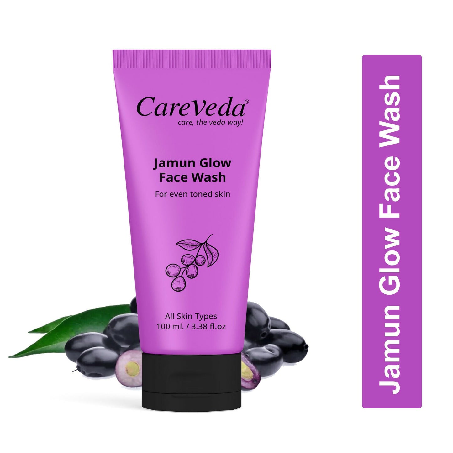 CareVeda Jamun Glow Face Wash For Even Toned Skin Suitable For All Skin Types