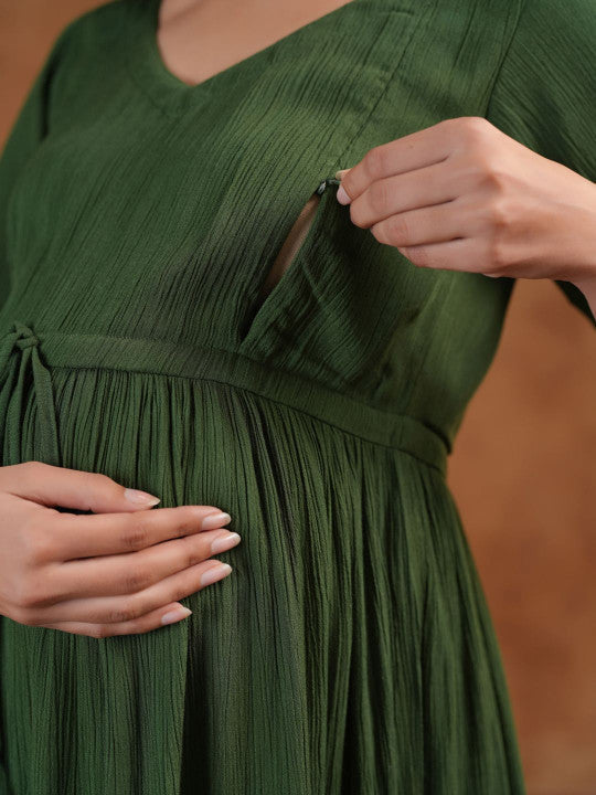 Anayna Fit & Flared Maternity Ethnic Dresses