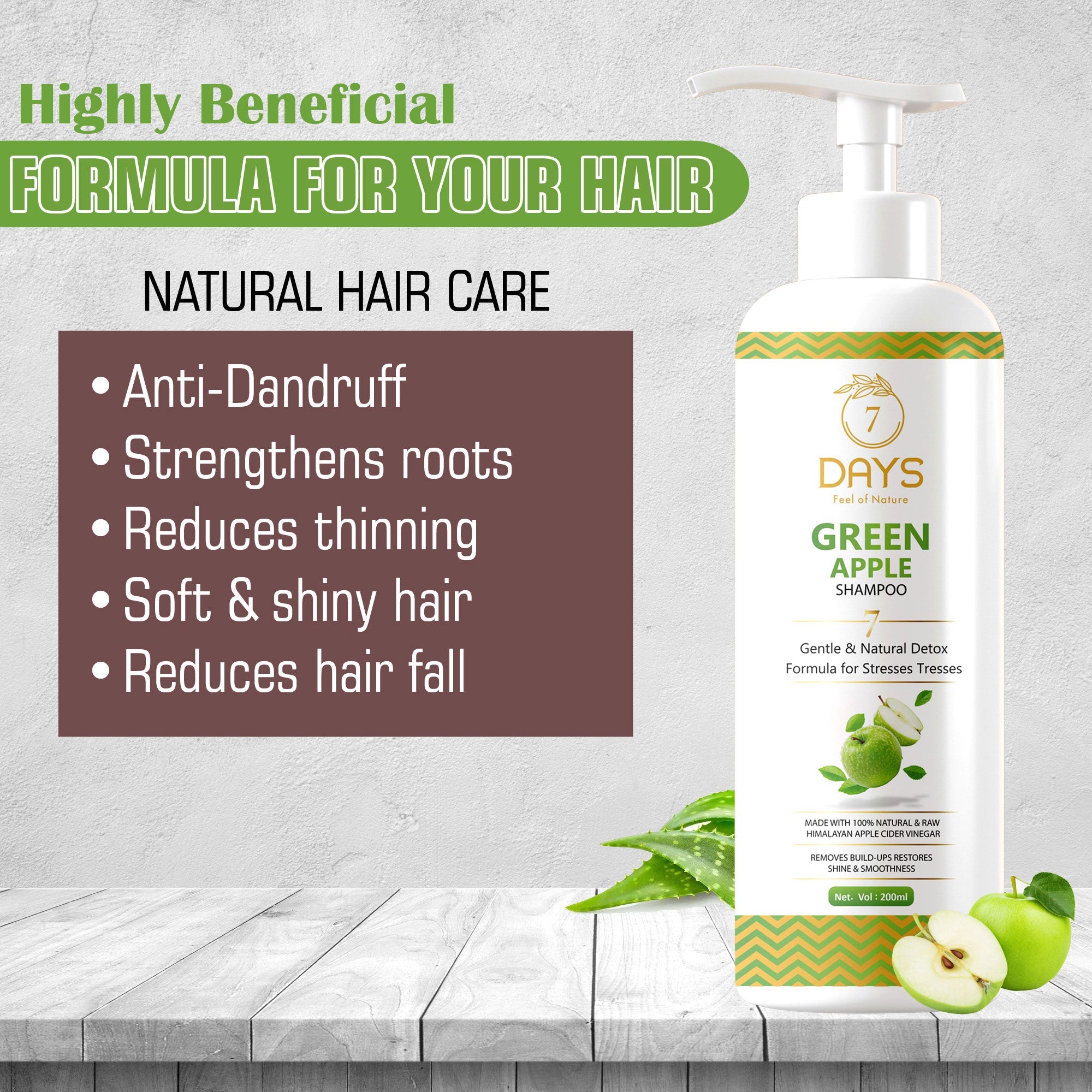 7Days Green Apple Shampoo for Dandruff - 100 ml