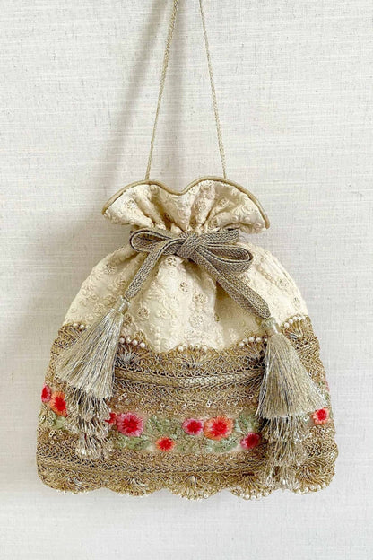 Potli Bag, Wedding Purse. bridal bag Embroidered Indian Handbag