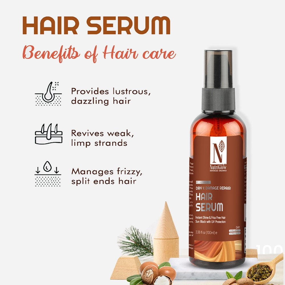 NutriGlow Advanced Organics Hair Repair Serum - 100 ml