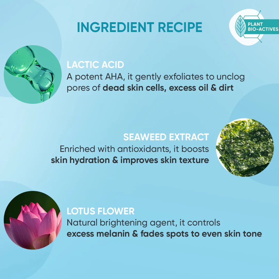 Dot & Key Deep Pore Clean Foaming Face Wash for Daily Use | Facewash with Seawood Extract | Minimizes Pores, Controls Excess Oil & Keeps Skin Hydrated | For All Skin Types | For Women & Men | 100ml