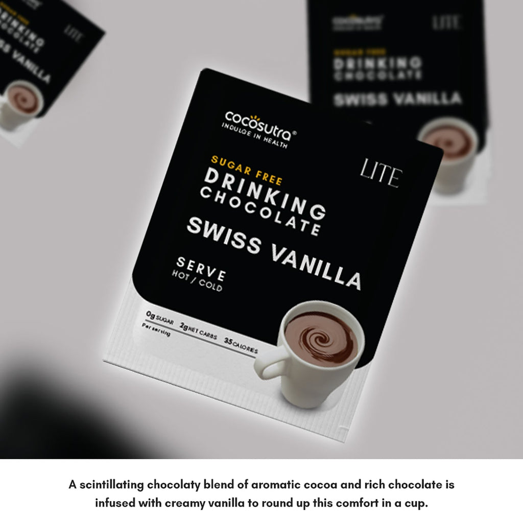 Cocosutra Swiss Vanilla Sugar Free Drinking Chocolate Hamper 20 pack - 400 gms