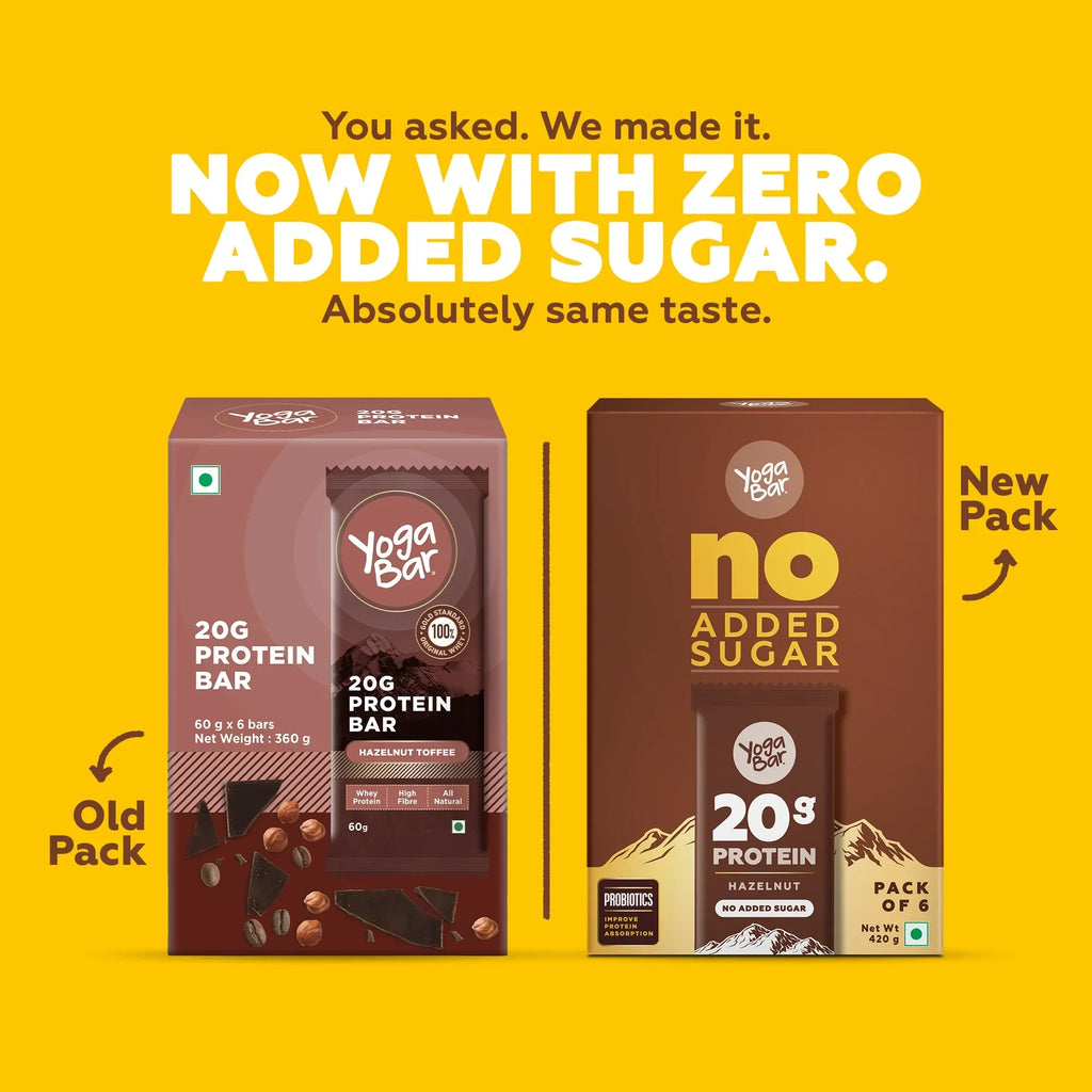 Yogabar Hazelnut 20g Protein Bar - 420 gms