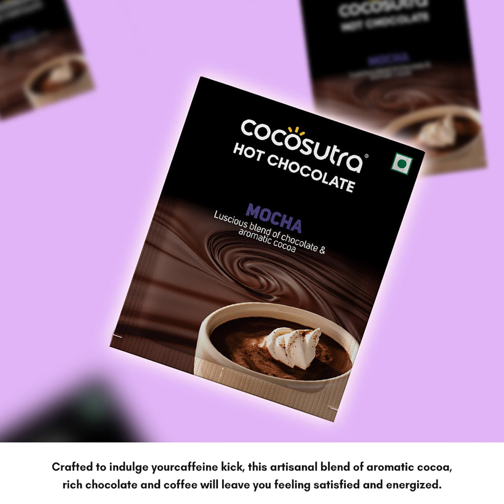 Cocosutra Mocha Hot Chocolate Travel Friendly Gift Hamper 20 Pack - 400 gms