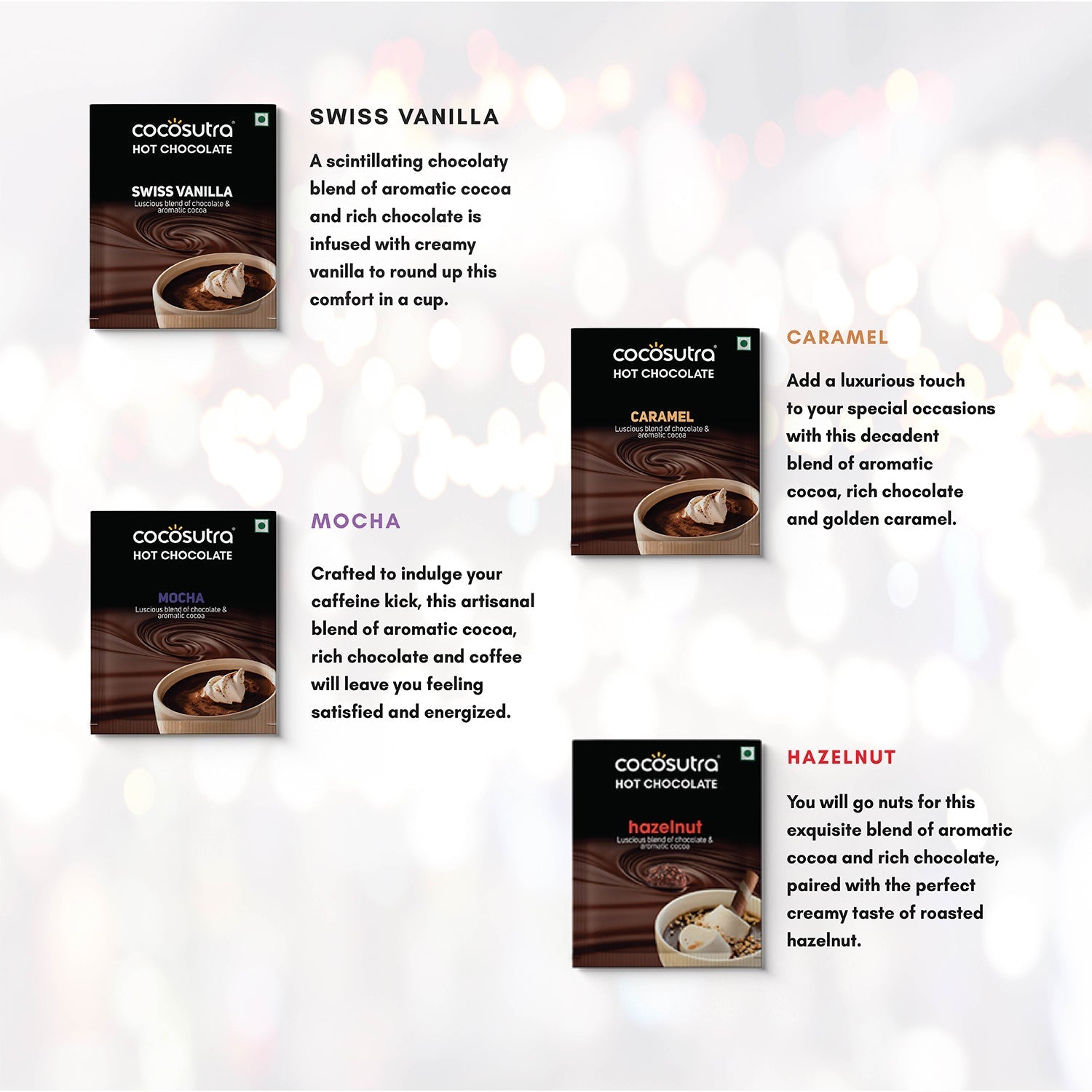 Cocosutra Hot Chocolate Travel Friendly Hamper 20 Pack - 400 gms