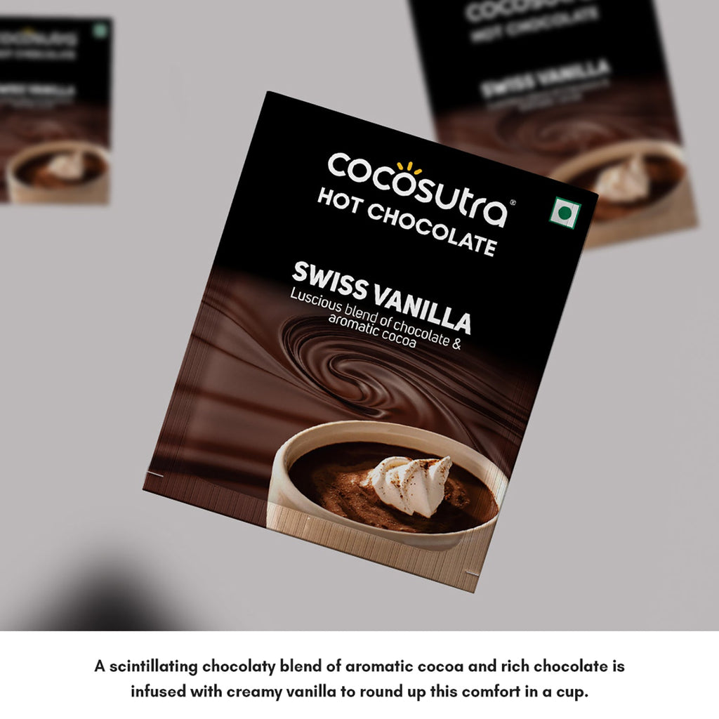 Cocosutra Swiss Vanilla Hot Chocolate Hamper 20 Pack - 400 gms