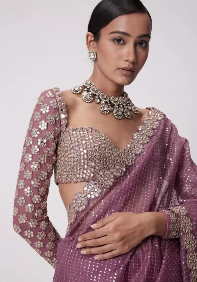 Heavy Soft Georgette Saree With Blouse