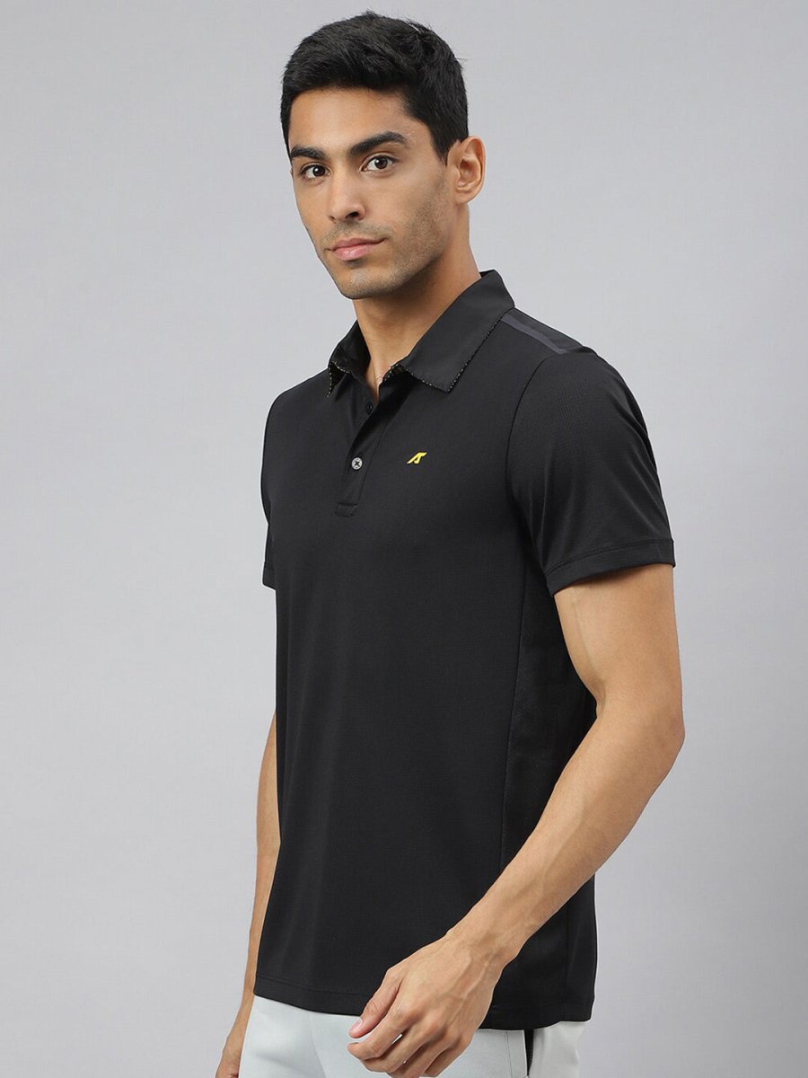 Alcis Men Train-Tech Anti-Static Slim-Fit Training Polo T-Shirt