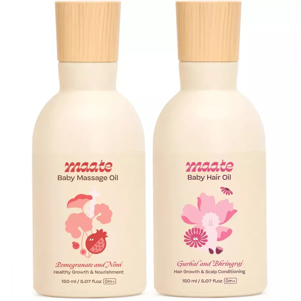 Maate Baby Massage Oil & Hair Oil Combo